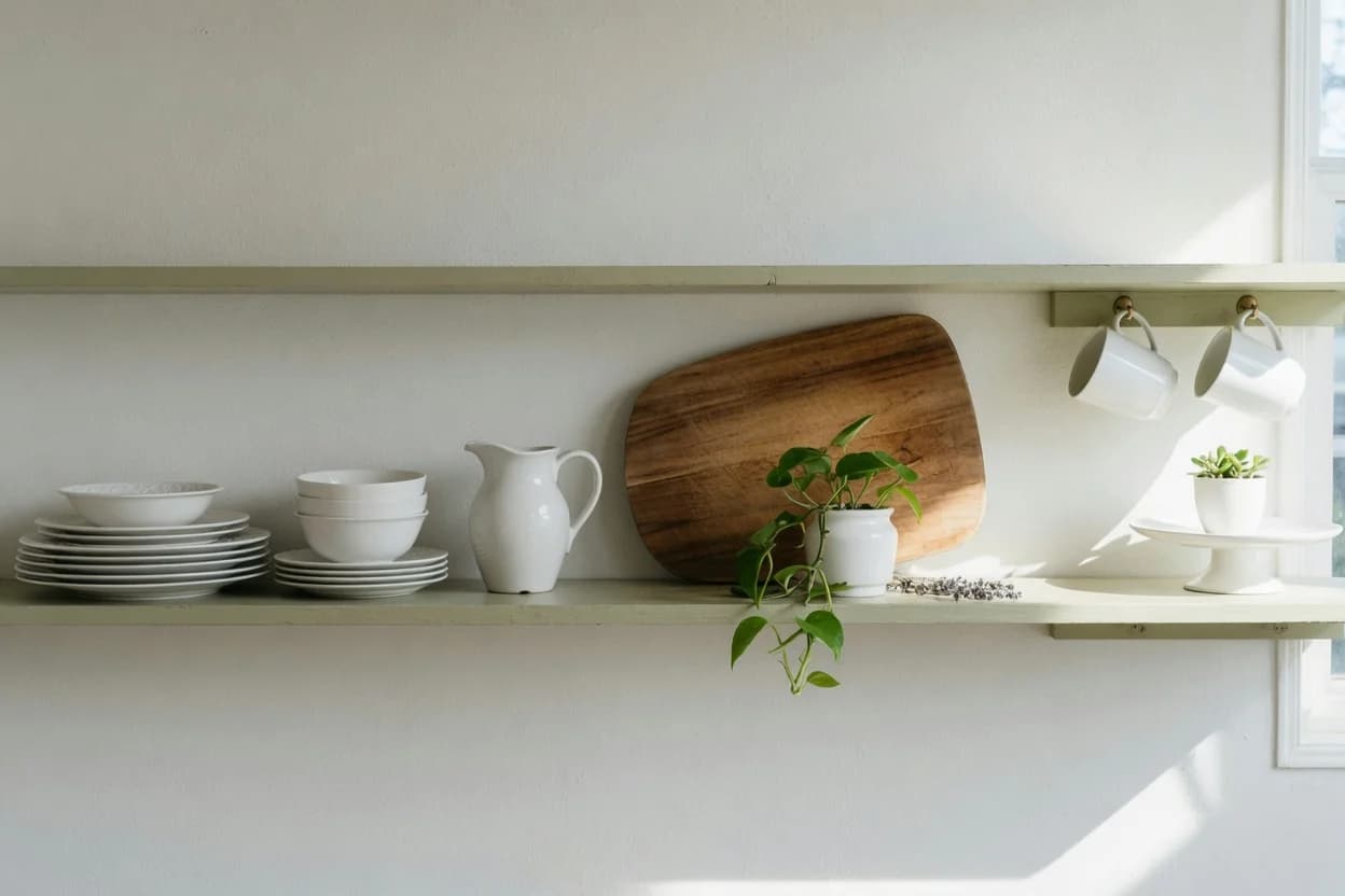 How to Style Open Kitchen Shelves That Look Curated, Not Cluttered