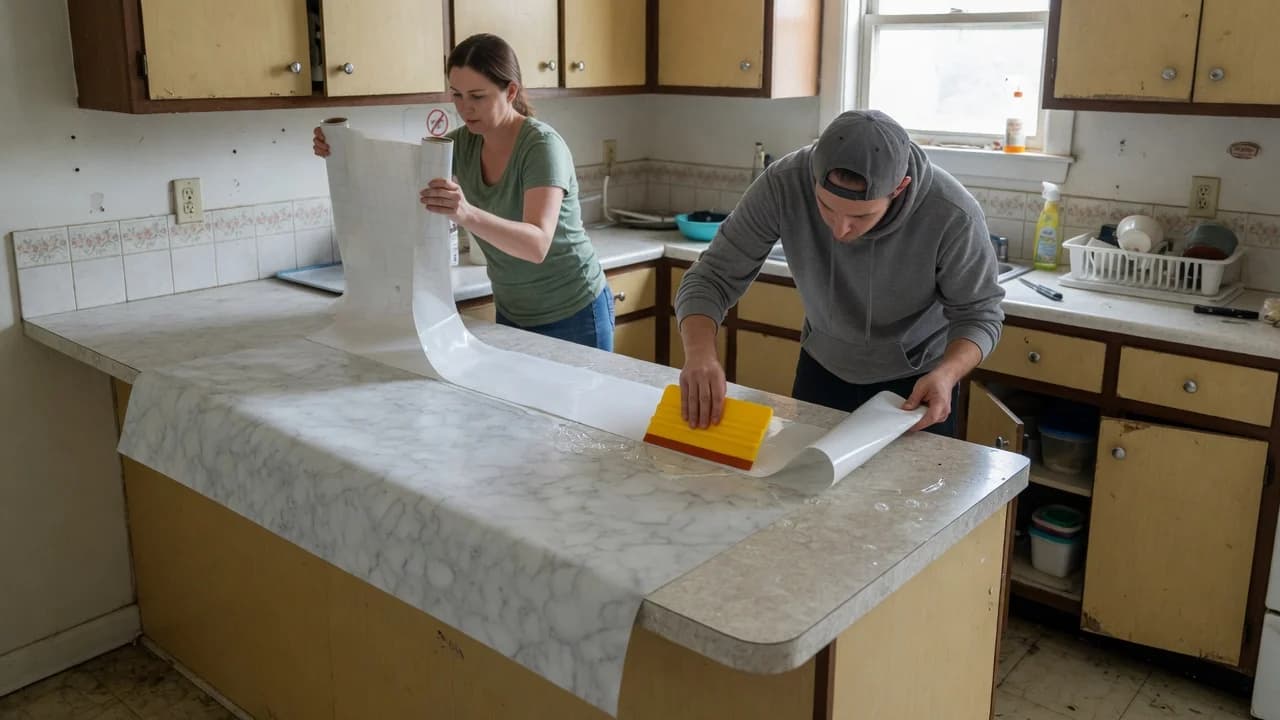 How to Cover Dated Rental Countertops Without Losing Your Deposit