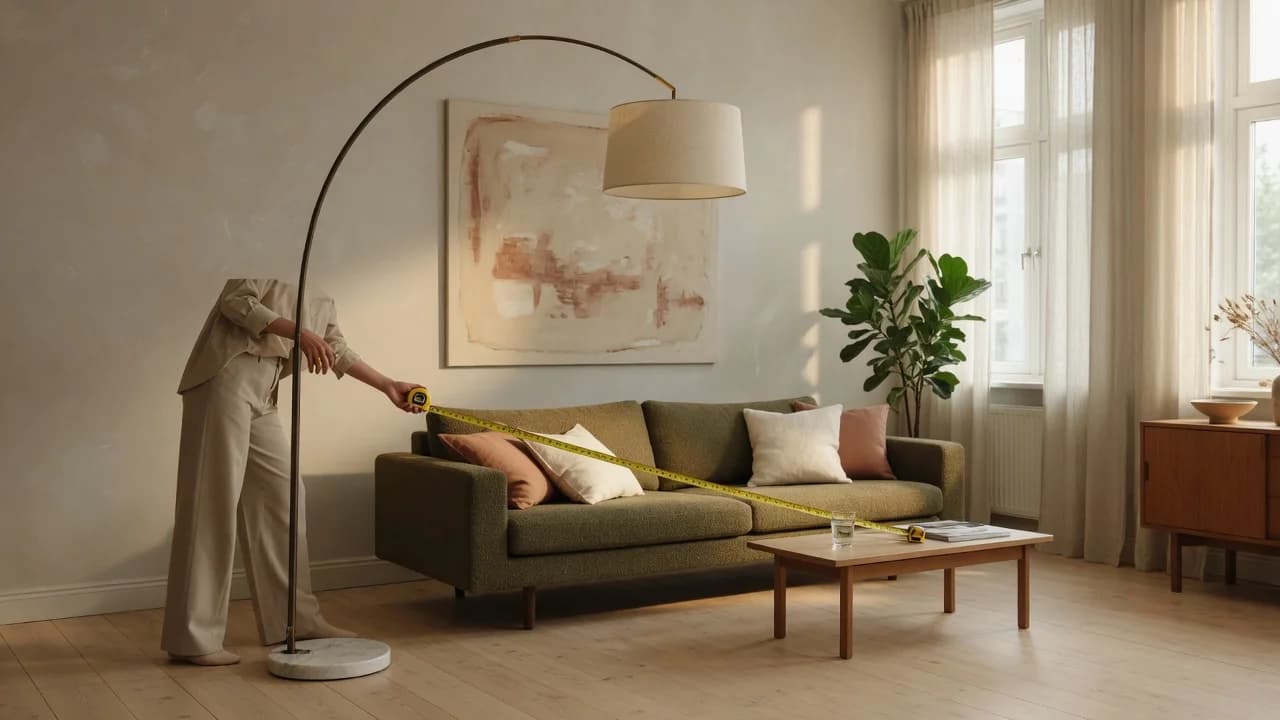 Choosing an Arc Floor Lamp With No Room for Side Tables