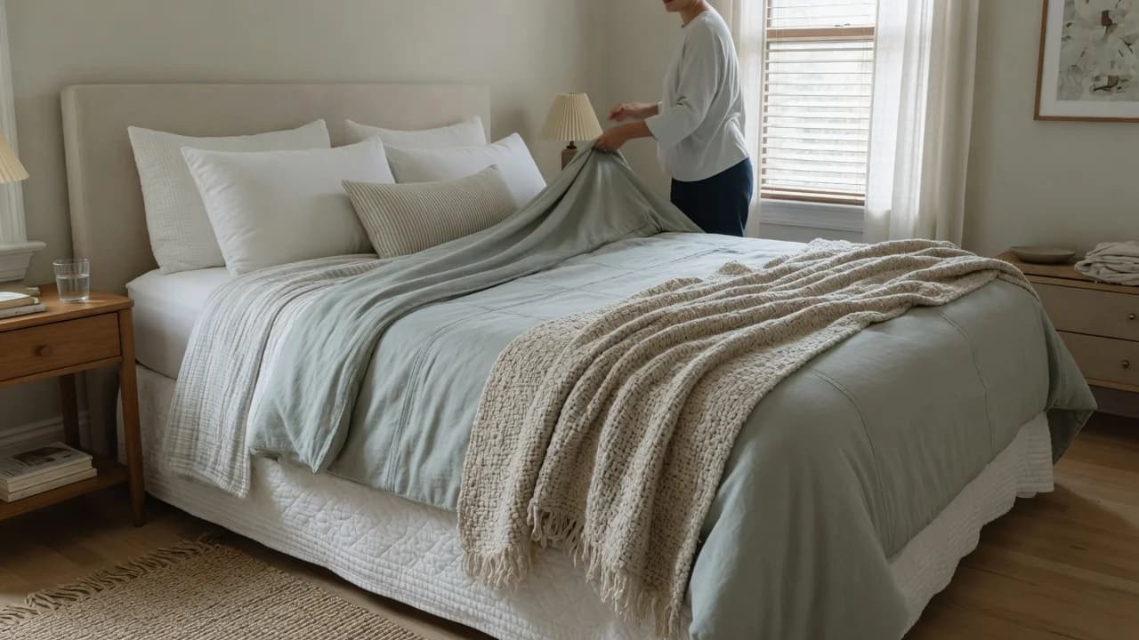 How to Keep a Throw Blanket From Sliding Off the Foot of the Bed