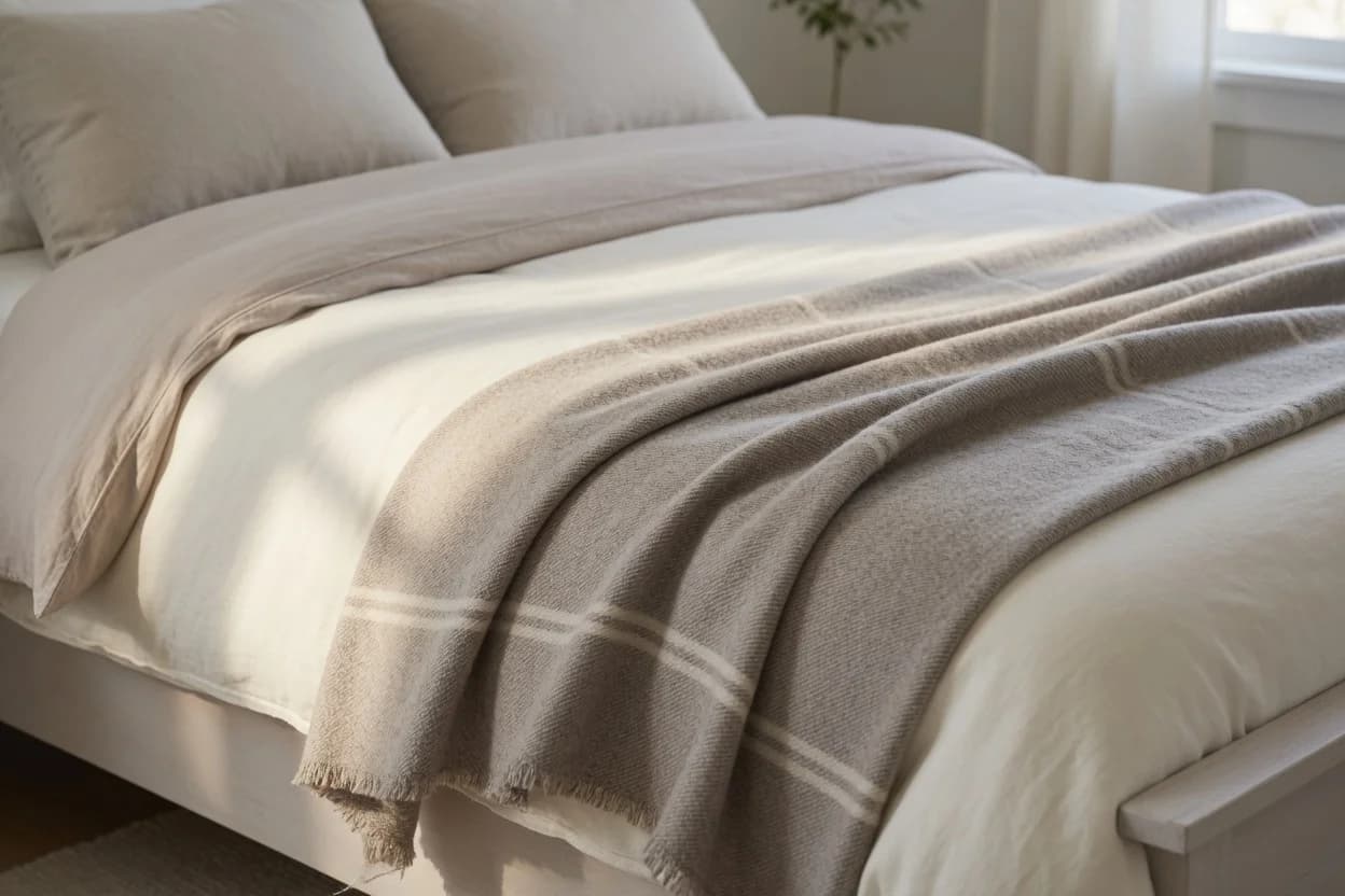 How to Keep a Throw Blanket From Sliding Off the Foot of the Bed