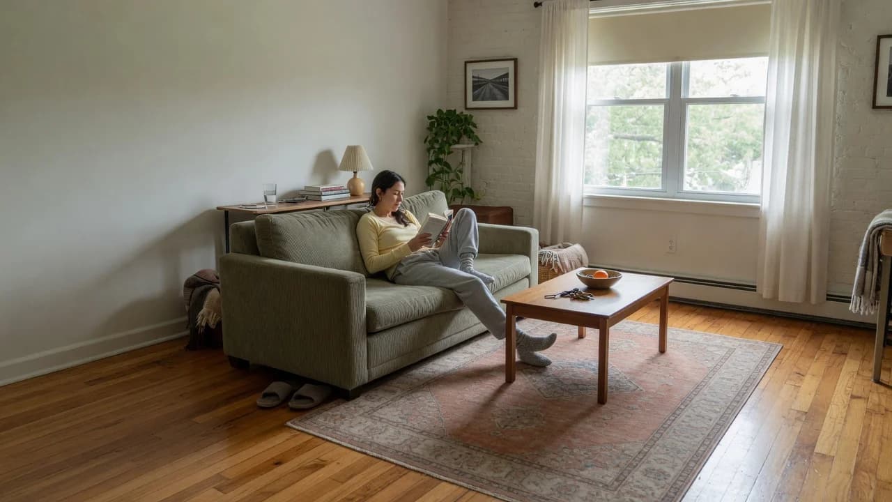 What Size Rug Actually Works Under a Small Apartment Sofa