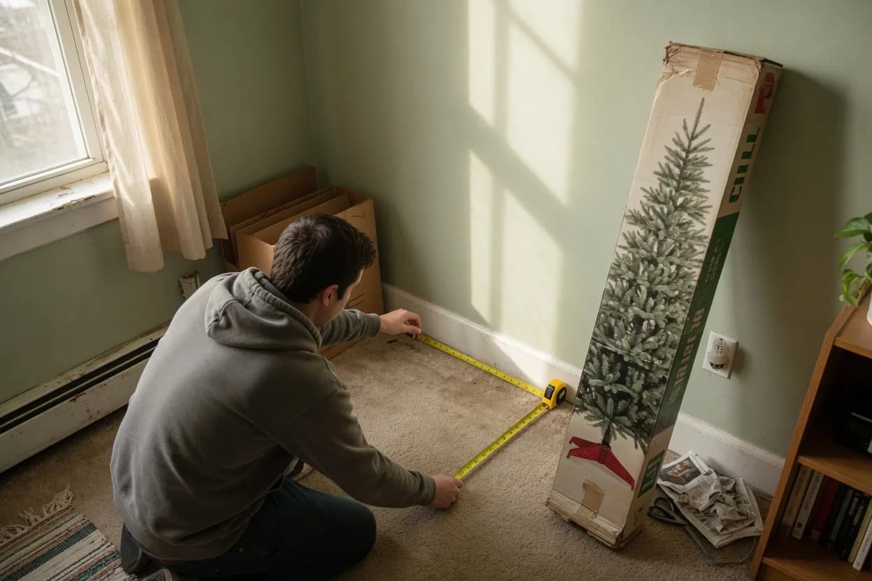 Slim or Tabletop Christmas Tree for a Tiny Apartment: The Dimension Most Guides Skip