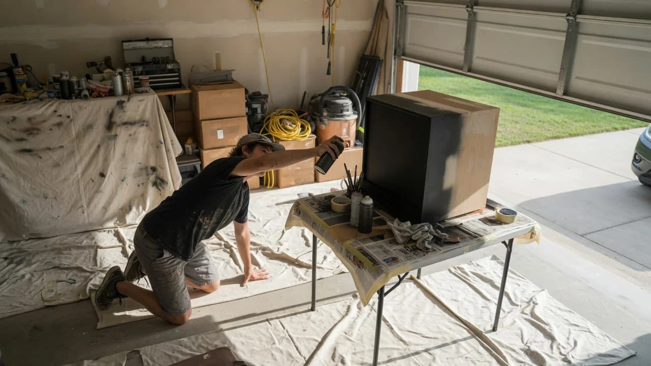 Spray Paint vs. Brush-On Paint for Beginners Flipping a Small Table