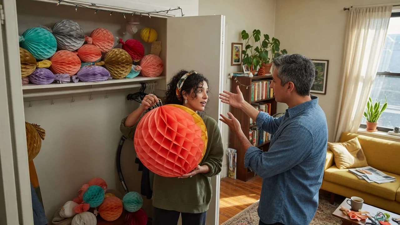 Holiday Decorating That Packs Flat and Stores in a Small Closet