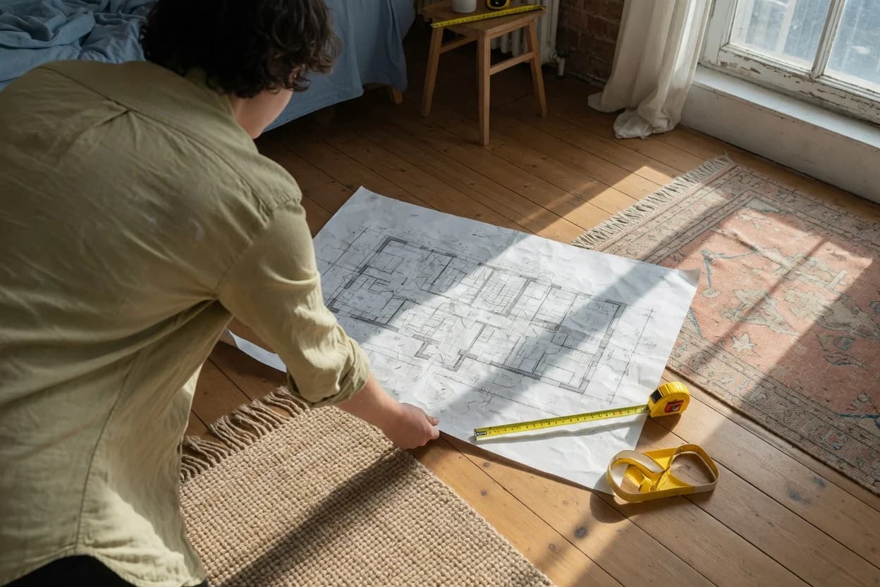 How to Anchor a Studio Living and Dining Area Without Walls