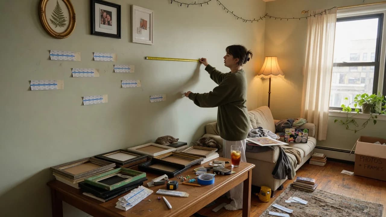 How to Hang a Gallery Wall Without Nails (Lease-Safe)