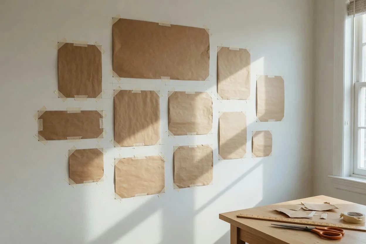Plan a Gallery Wall Layout Before Using Damage-Free Strips