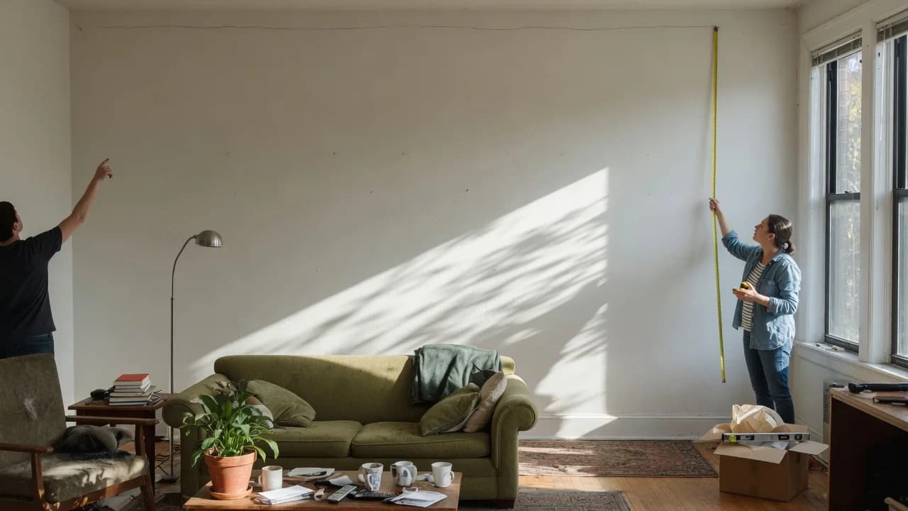 How to Decorate a Large Blank Wall Without Painting