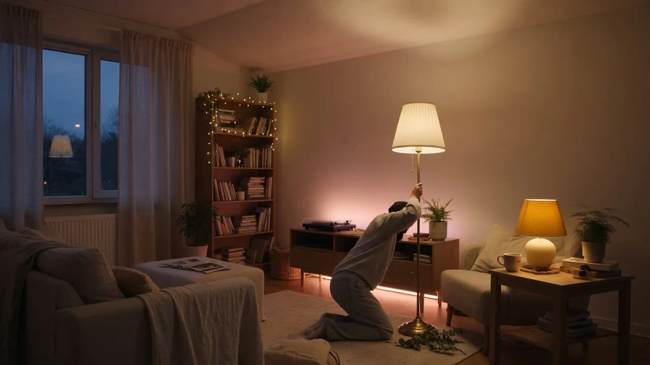 When String Lights Look Too Dorm-Like: Grown-Up Living Room Lighting