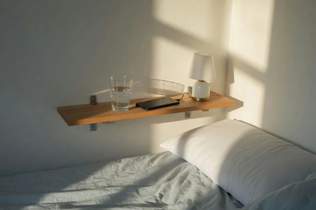Nightstand Alternatives When There's No Floor Space Beside the Bed